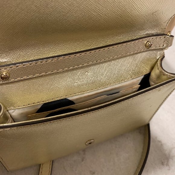 Kate Spade Metallic Gold Mini Crossbody Bag - Picture 3 of 3